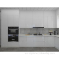 Diseño moderno laminado gabinetes de cocina blancos blancos